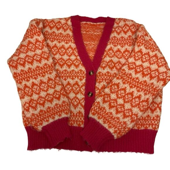 Cropped Balloon Sleeve Dopamine Y2K Cardigan Cozy - Picture 6 of 11